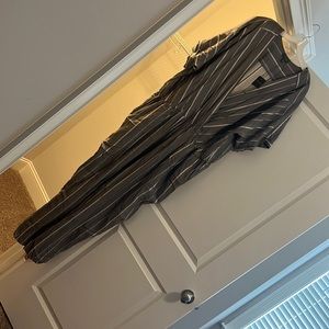 Grey stripped romper: New with tags